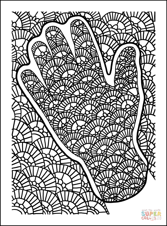643x870 Psychedelic Pattern With Hand Coloring Page Free Printable