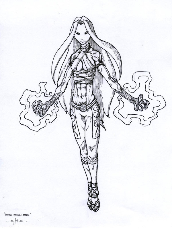 600x797 Human Psychic Monk By Peachyco