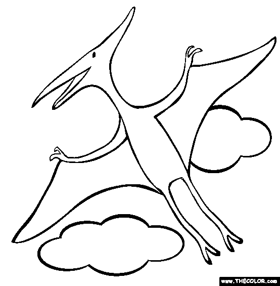 554x565 Willpower Pterodactyl Coloring Page Free Online