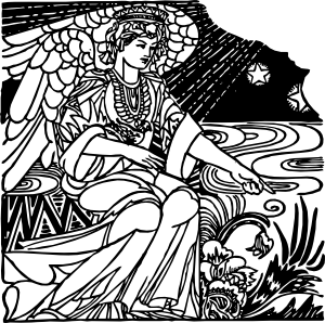 300x298 Angel In The Garden Clip Art