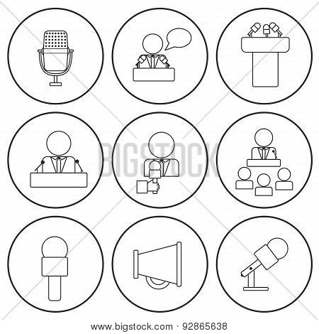 450x470 Set Isolated Thin Line Icons On Vector Amp Photo Bigstock
