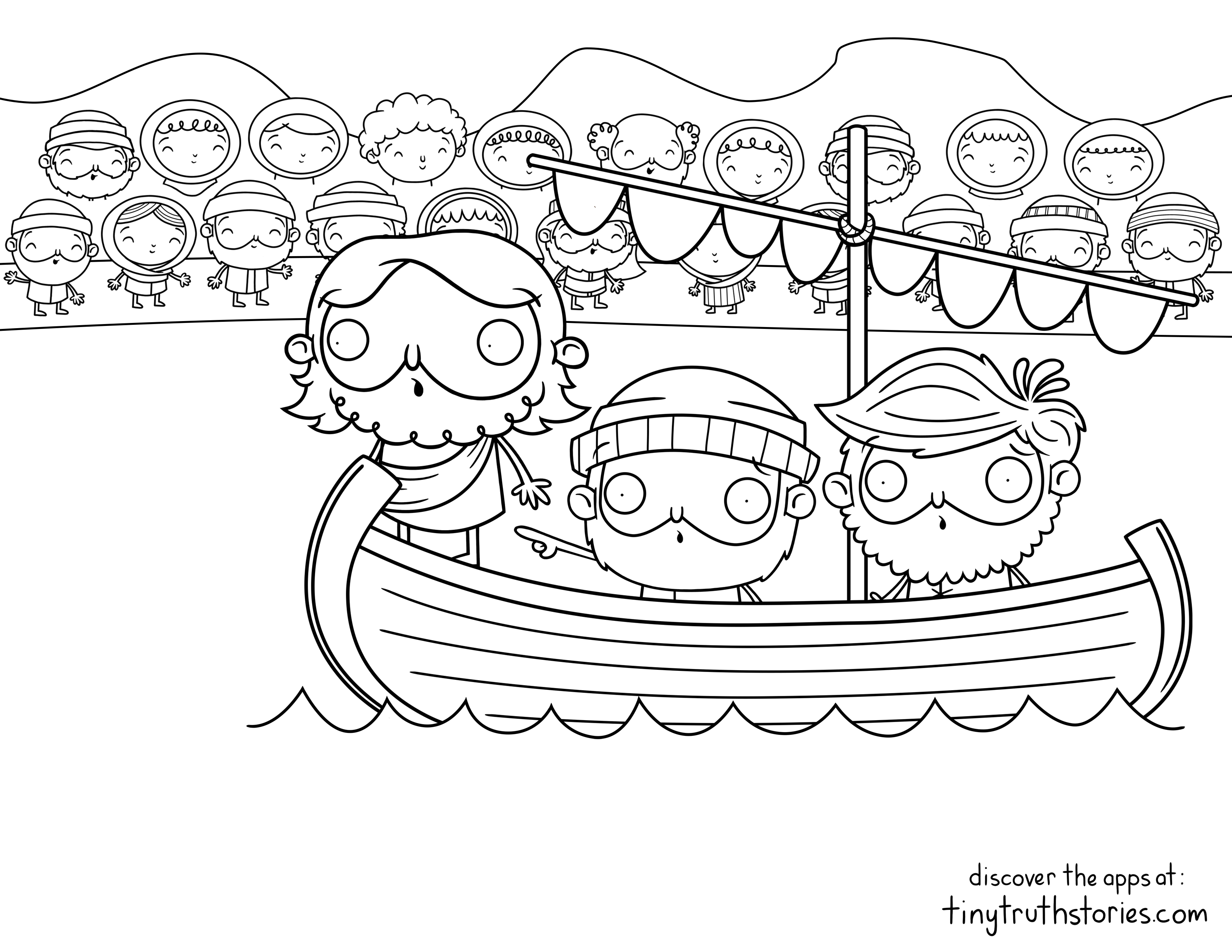 3300x2550 Colouring Page Jesus Attracts Quite The Crowd! Good Thing He'S