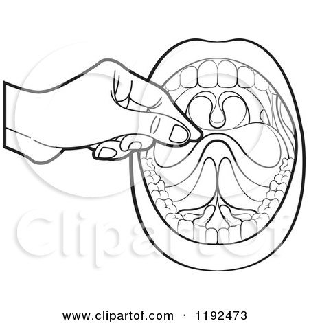 450x470 Royalty Free (Rf) Clipart Illustration Of A Female Mouth With Lips