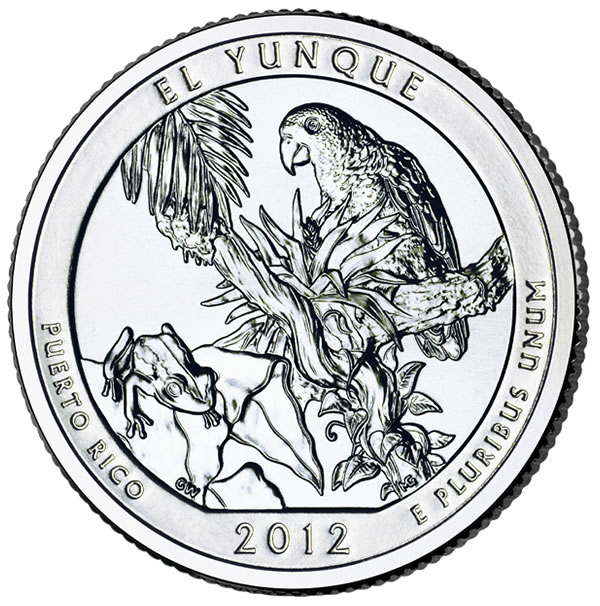 600x606 El Yunque National Forest Quarter Puerto Rico 2012 America
