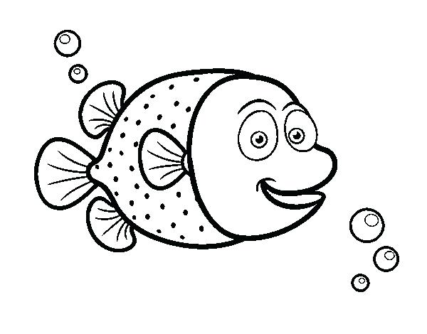 600x470 Puffer Fish Coloring Page Of White Dots Coloring Page Home