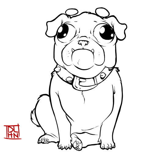 540x516 Pug By Dalehan