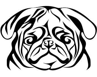 340x270 Pug Clipart Draw