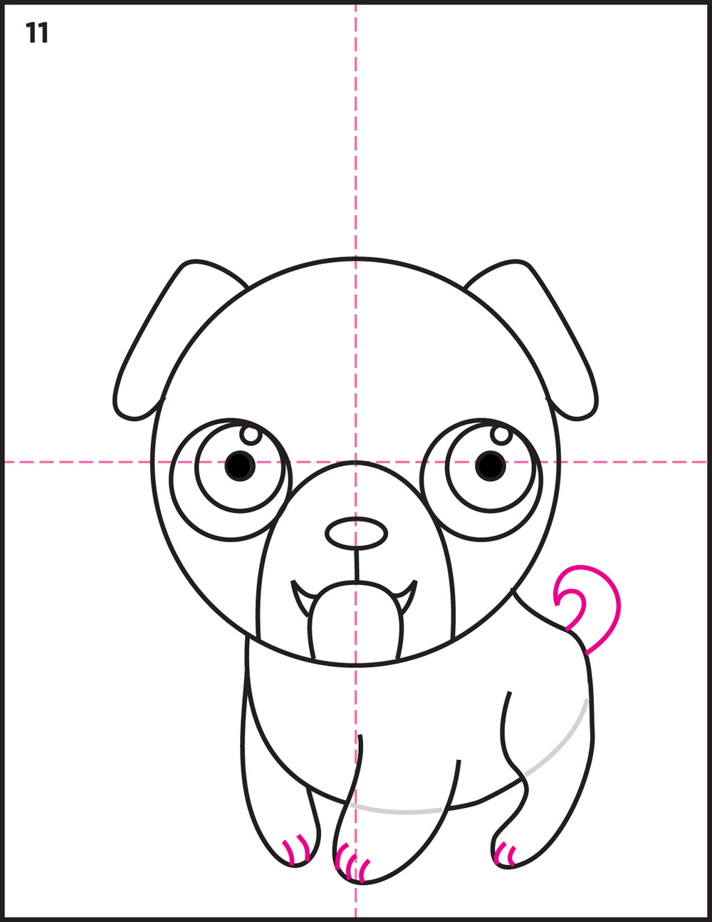 1000x1294 How To Draw A Pug