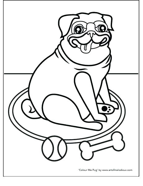462x600 Pug Coloring Pages Dog Colouring Page Cute Murs