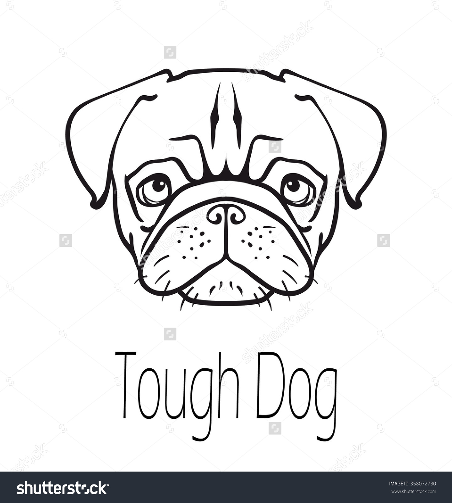 1439x1600 Pug Head Drawing Pug Head Drawing Ez