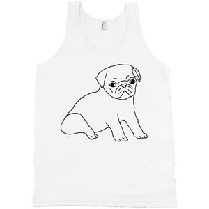 300x300 Pug Outline Bella + Canvas Tank Top Puppy Dog Lover Funny Shirt Ebay