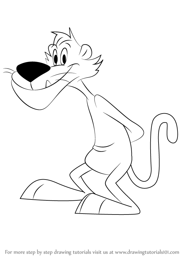 598x844 Learn How To Draw Pete Puma From Looney Tunes (Looney Tunes) Step