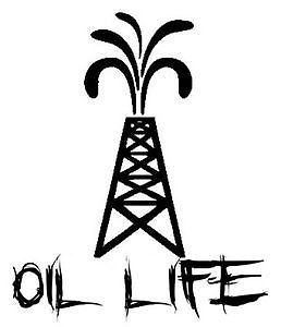 258x300 Oil Life Pump Jack Vinyl Decal Sticker Oil Hand