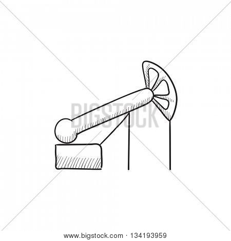 450x470 Pump Jack Oil Crane Vector Sketch Vector Amp Photo Bigstock