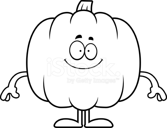 573x439 Happy Cartoon Pumpkin Stock Vector