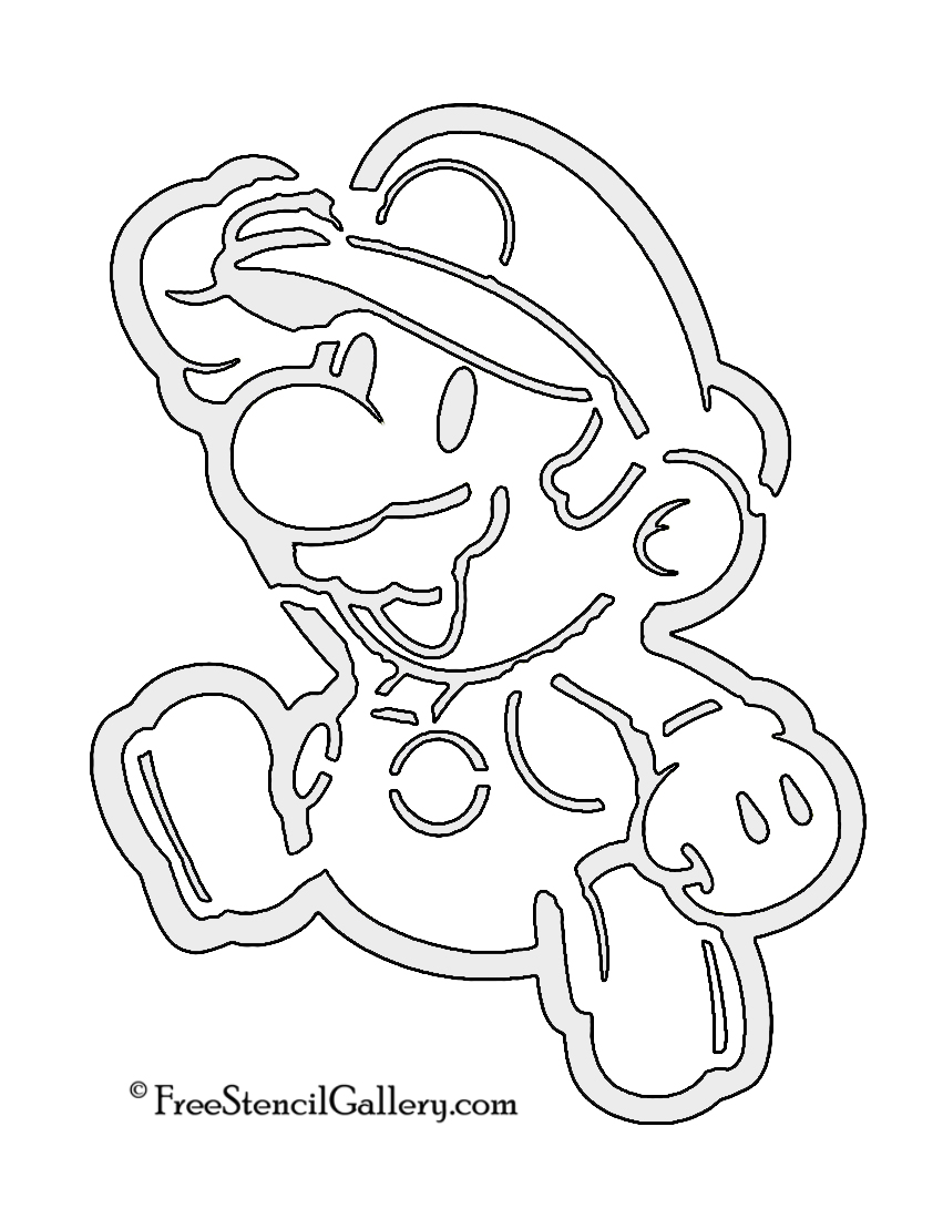 851x1100 Paper Mario Stencil Proyectos Que Intentar Paper