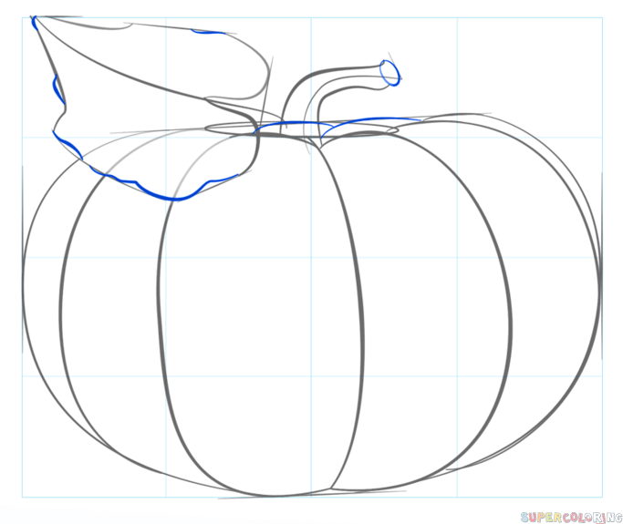 683x575 How To Draw A Pumpkin Step By Step Drawing Tutorials