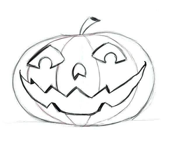 600x500 Pumpkin Drawing Halloween Pumpkin Outline Drawing Ladyroom.club