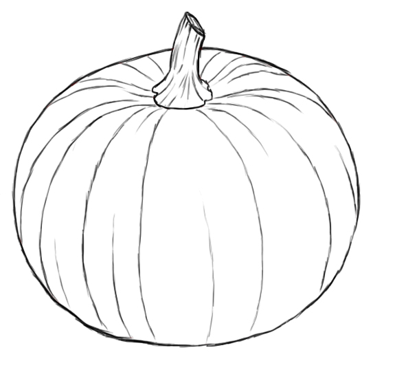 575x557 How To Draw A Pumpkin