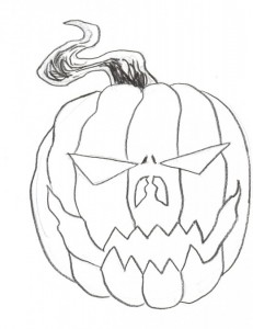 231x300 How To Draw Halloween Pumpkin
