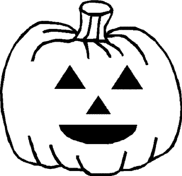 607x588 Coloring Pumpkin Halloween Picture