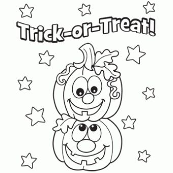 340x340 Cute Halloween Pumpkin Coloring Pages Colouring To Amusing Draw