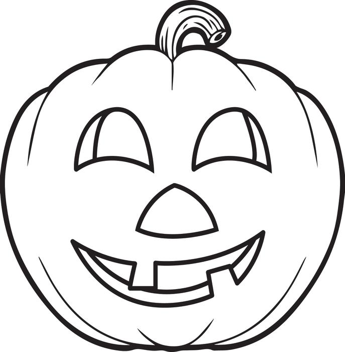 687x700 Pumpkin Coloring Pages