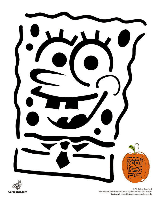 680x880 Spongebob Pumpkin Carving Patterns Spongebob Pumpkin Stencil