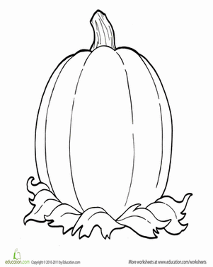 301x378 Coloring Fall One Big Pumpkin Worksheet