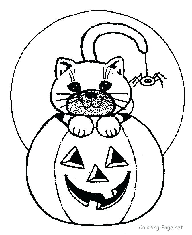 670x820 Pumpkin Faces Coloring Pages A Pumpkin With Vines And Leaves Scary