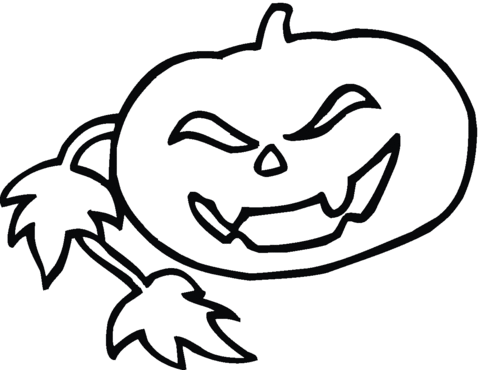 480x370 Scary Pumpkin Face Coloring Page Free Printable Coloring Pages