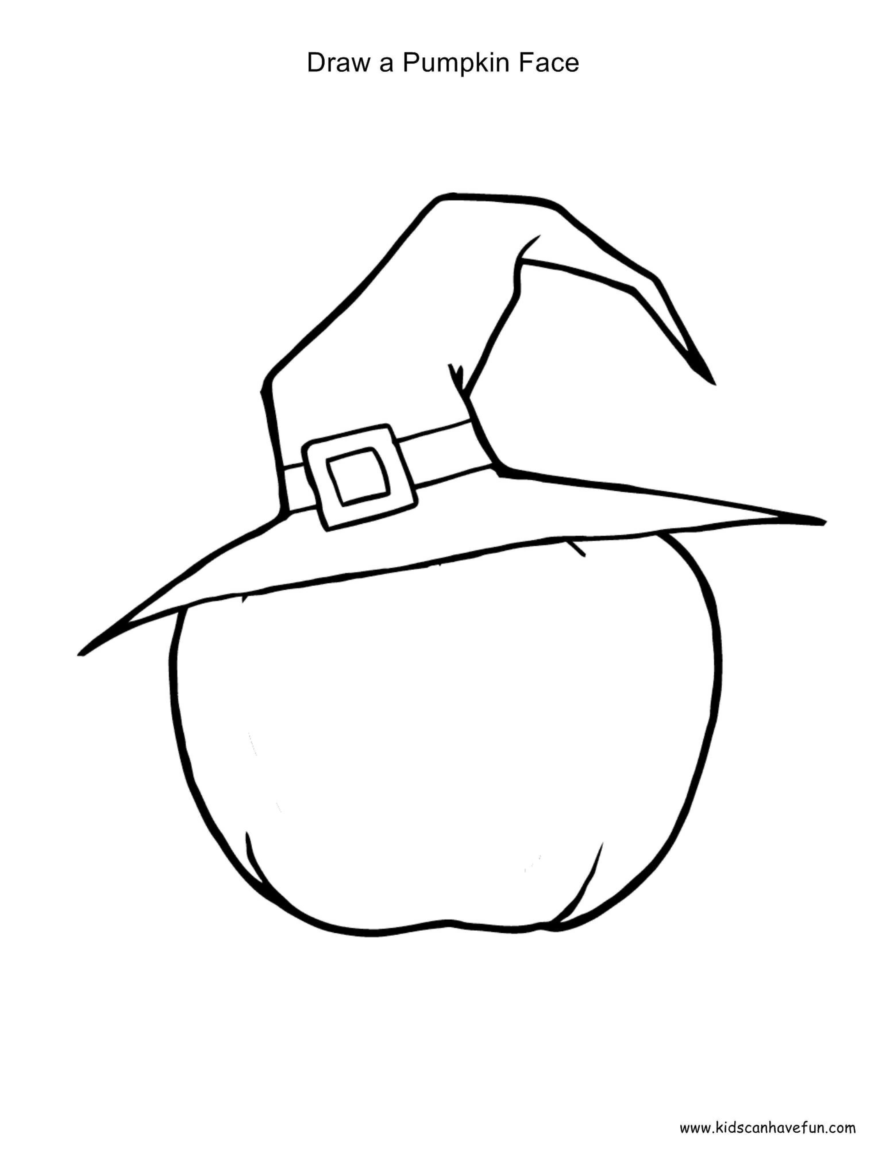 3084x4084 Draw A Pumpkin Face And Color Afterwards Activity For Halloween