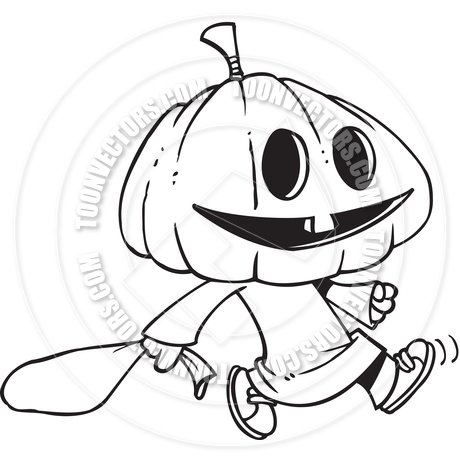 Pumpkin Head Drawing