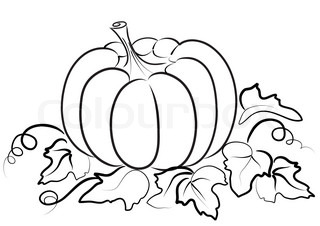 320x226 Halloween Pumpkin Vegetables With Green Leaves