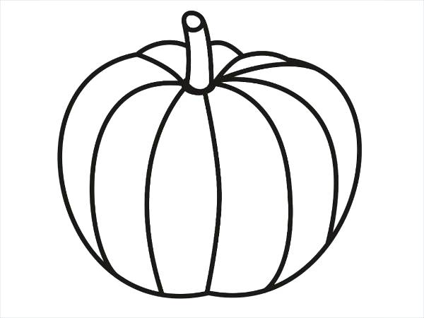 600x450 Coloring Pages Pumpkin A Pumpkin With Vines And Leaves Preschool