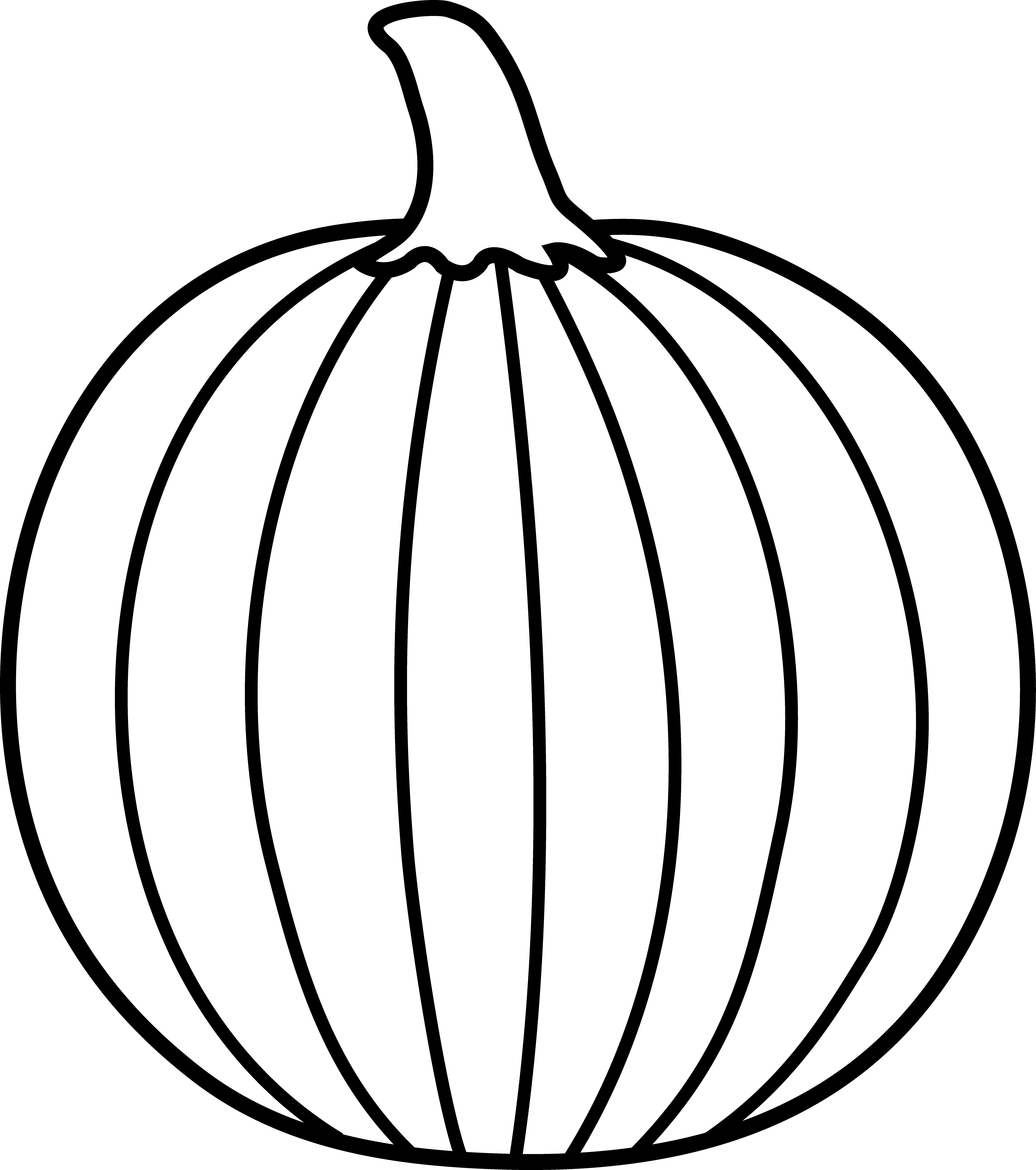 4057x4580 Pumpkin Line Drawing