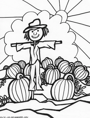 306x400 Digital Dunes Pumpkin Patch Coloring Page