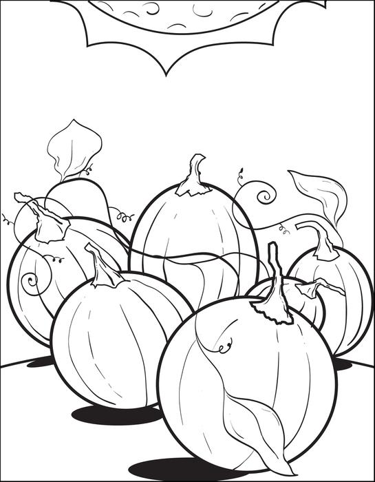 545x700 Free Printable Pumpkin Patch Coloring Page For Kids