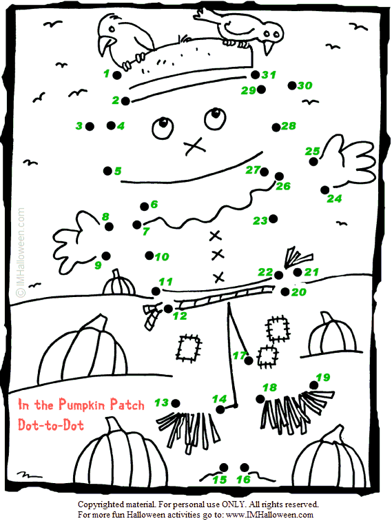 569x756 In The Halloween Pumpkin Patch Dot To Dot