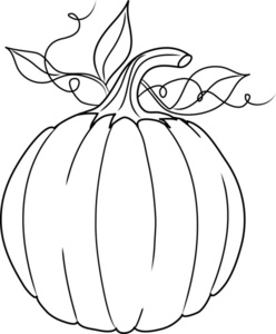248x300 Black And White Pumpkin Drawing