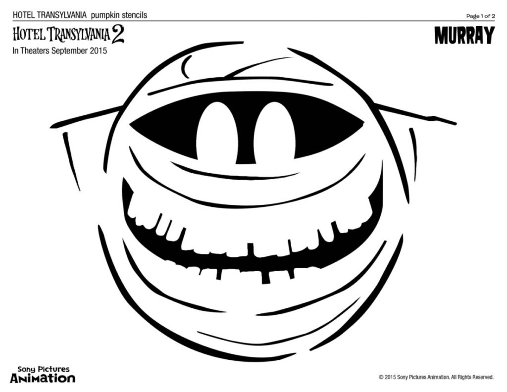 1024x792 Hotel Transylvania 2 Pumpkin Carving Templates Craft Kiddies