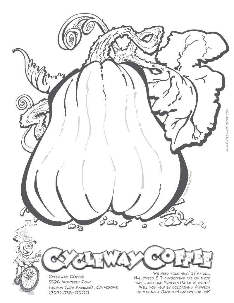 800x1035 Jarvis Varnado Halloween Pumpkin On Vine Coloring Page