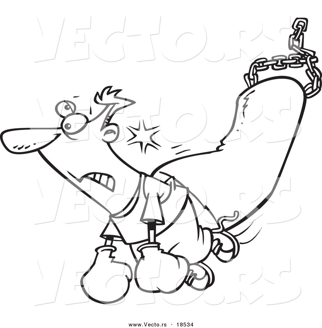 1024x1044 Vector Of A Cartoon Man Being Knocked Out By A Punching Bag