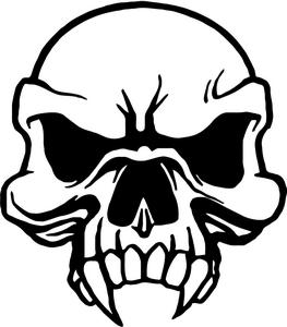 263x300 Vampire Death Skull Decal
