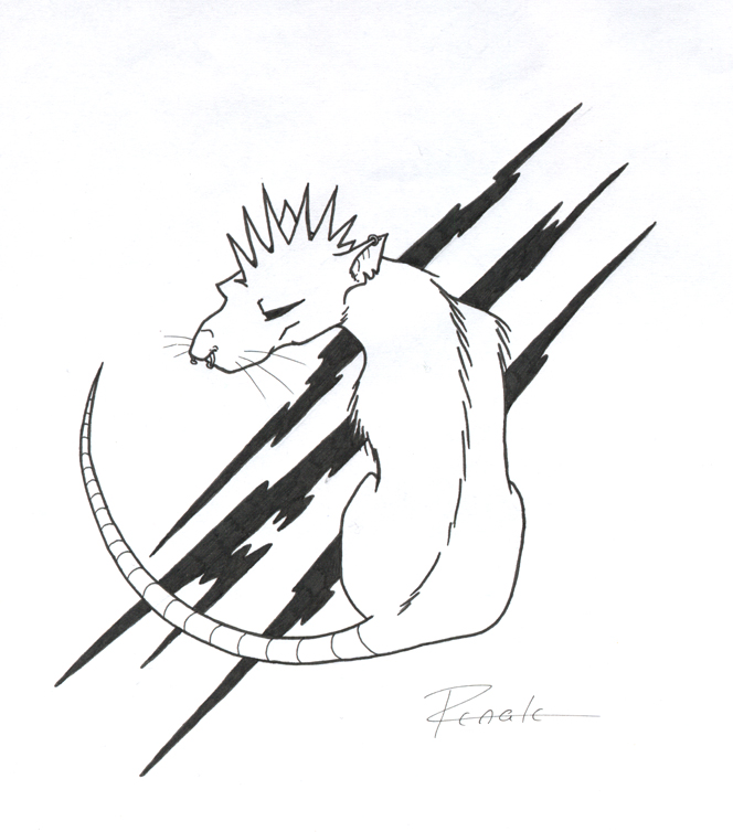 664x754 Punk Rat By Renathory