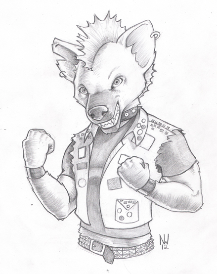 439x554 Punk Rock Hyena By Thorvolf