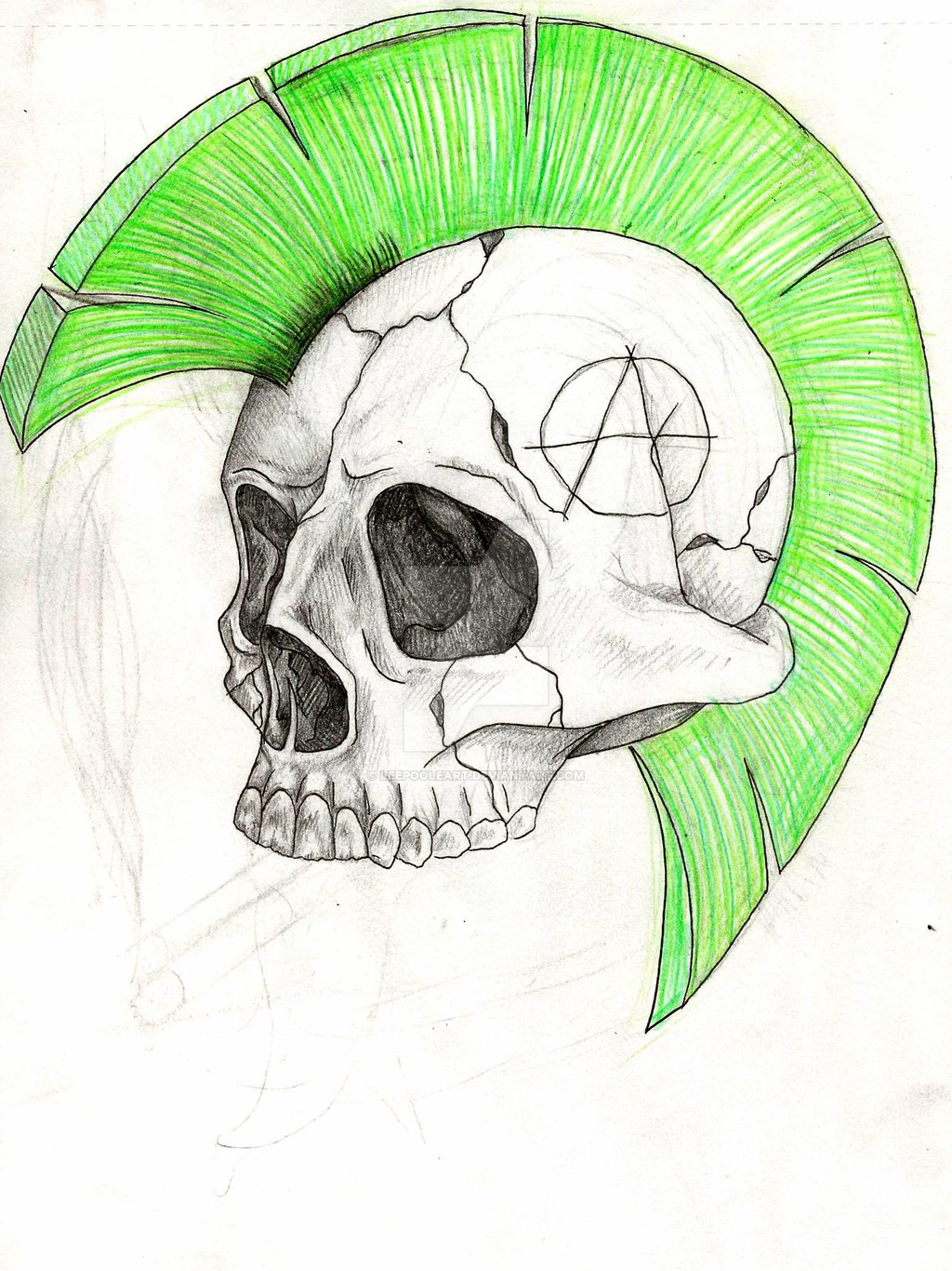 1024x1366 Punk Skull By Leepooleart