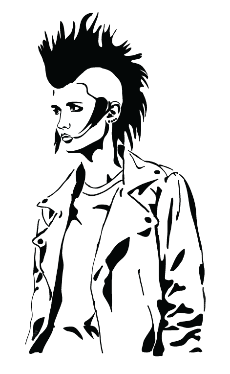471x764 Girl Punk Stencil Tegan Holcombe