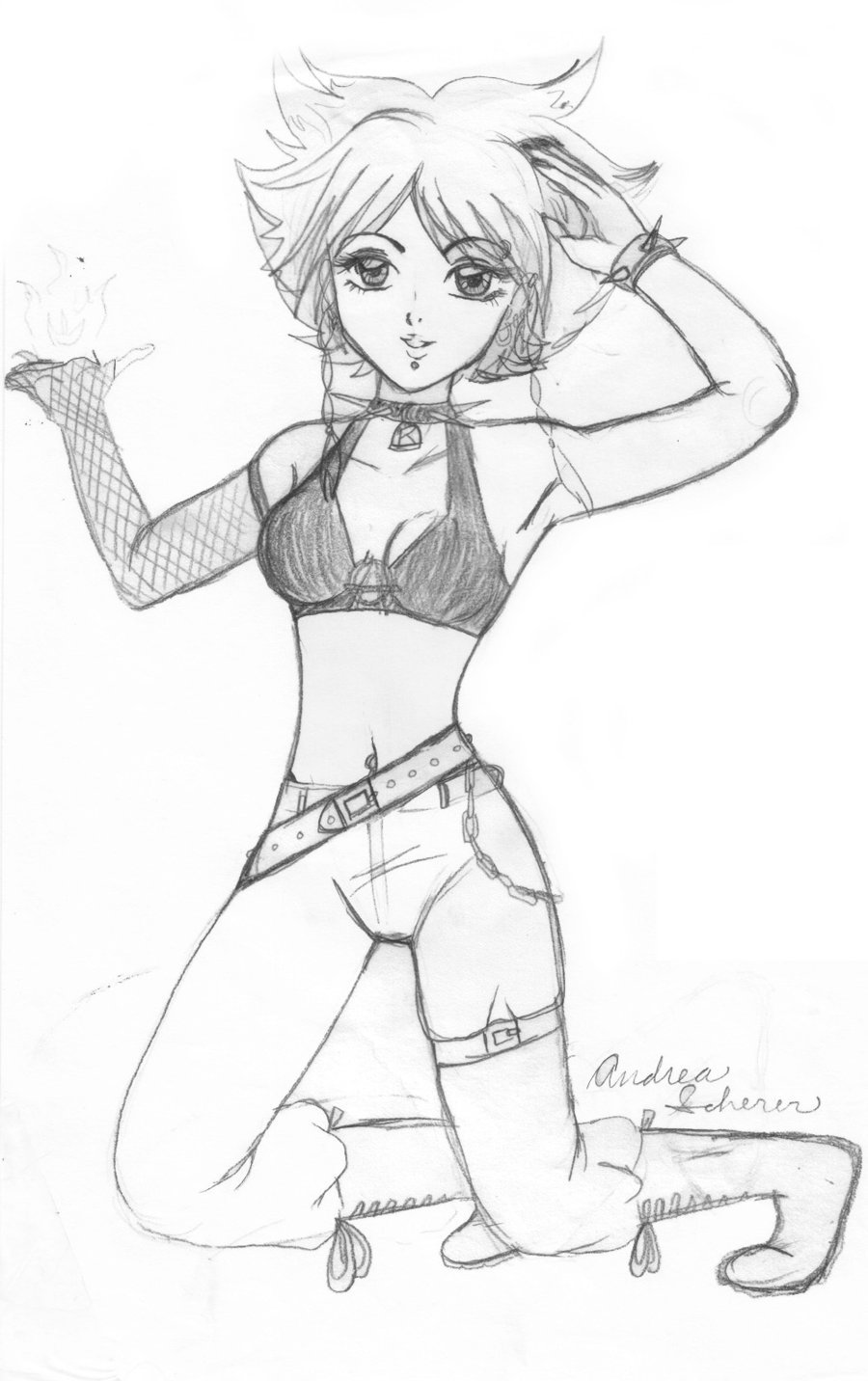 900x1432 Punk Girl Character Design By Kitsunepixie