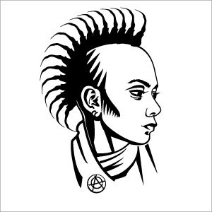 300x300 Punk Girl Vector Profile